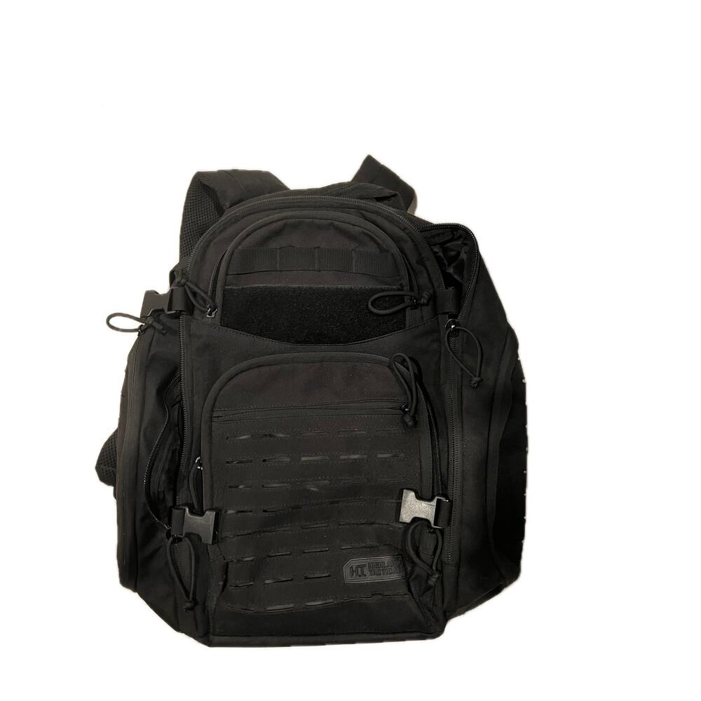 Highland Tactical Roger Canvas Backpack XL Black